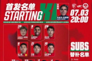 云南玉昆对阵河南彩陶坊首发与替补球员阵容